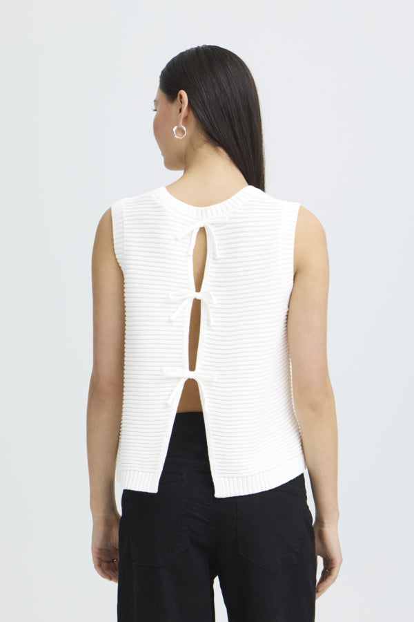 Cotton Knit Tie Back Tank Top