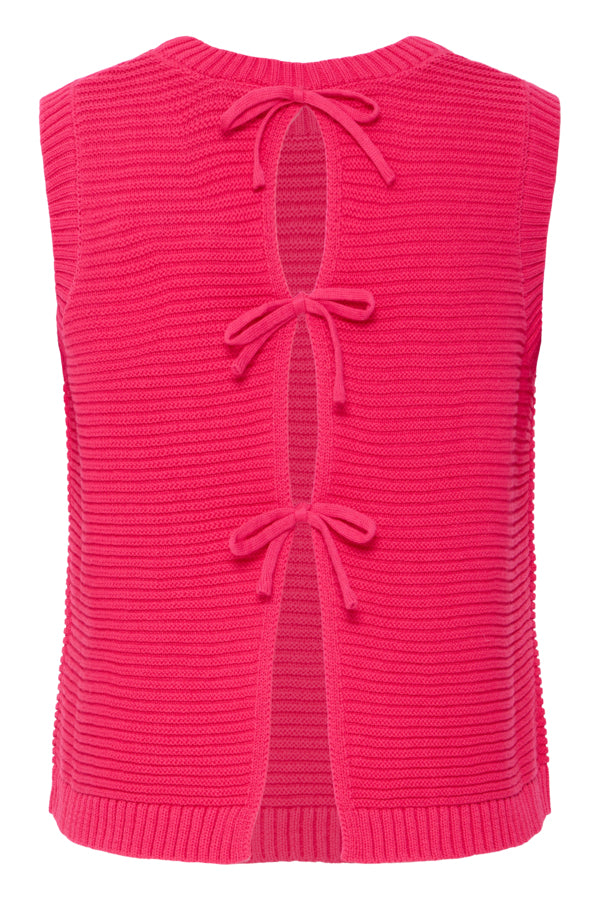 Cotton Knit Tie Back Tank Top