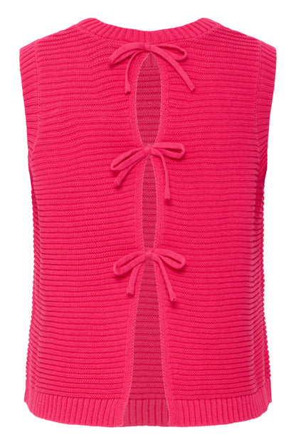 Cotton Knit Tie Back Tank Top