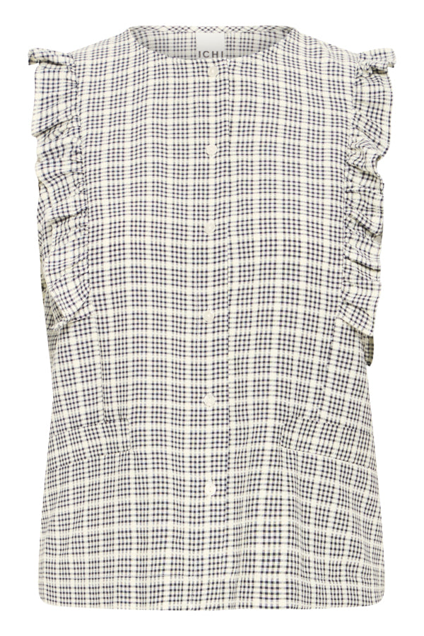 Checked Button Front Top