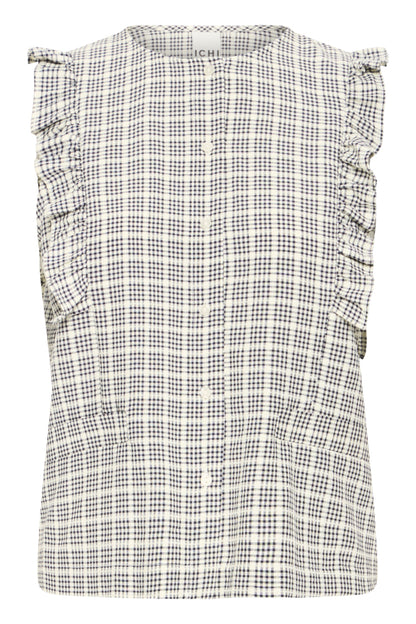 Checked Button Front Top