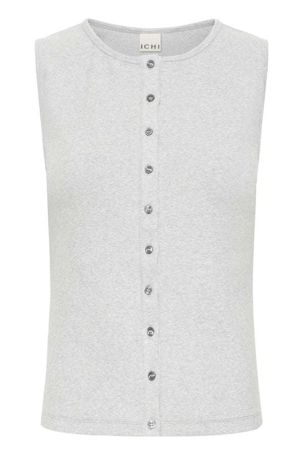 Ribbed Button Up Vest Top
