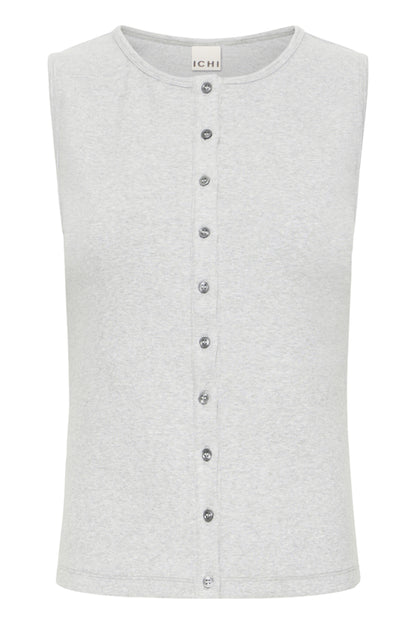 Ribbed Button Up Vest Top