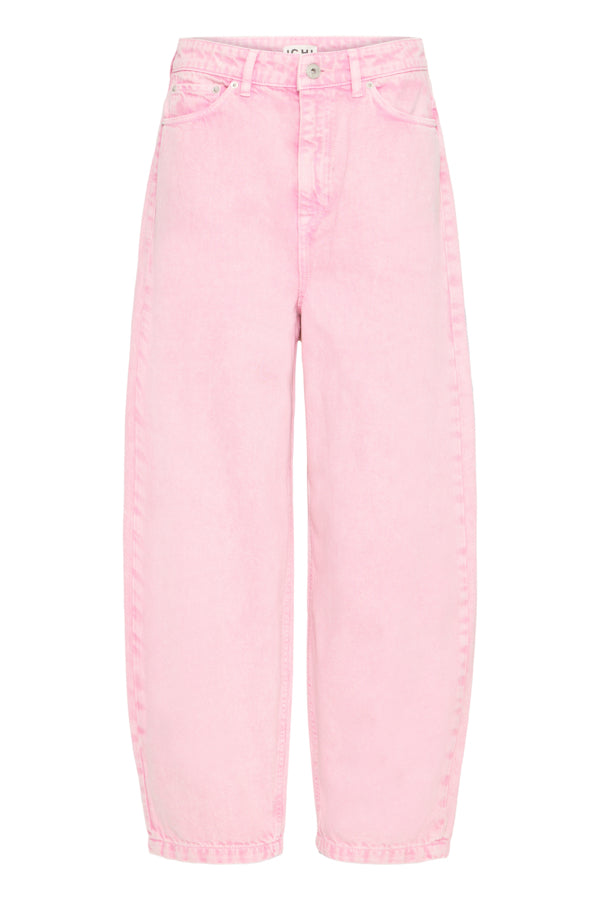 Acid Wash Pink Barrel Leg Jeans