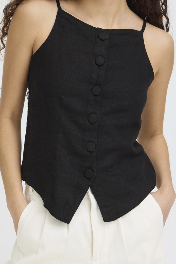 Linen Vest Top