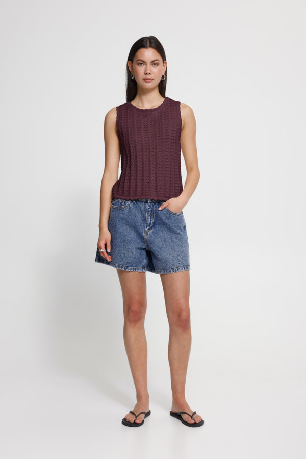 Crochet Tie Back Top