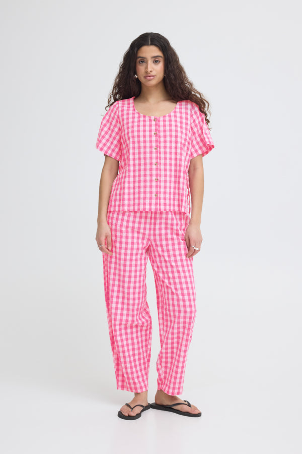 Pink Gingham Top