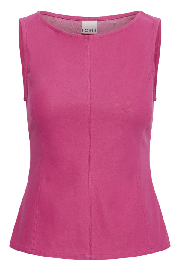 Sleeveless Jersey Denim Top