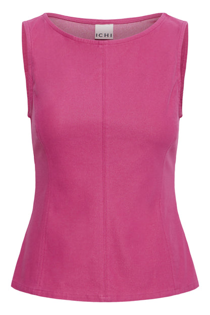 Sleeveless Jersey Denim Top