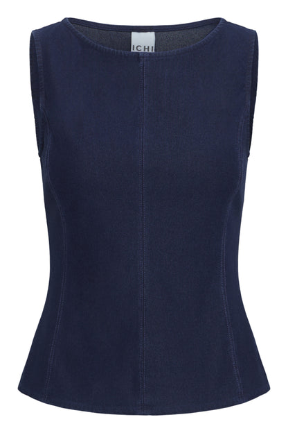 Sleeveless Jersey Denim Top