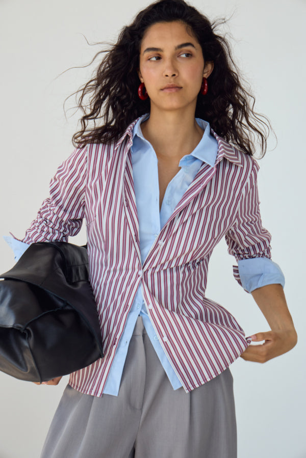 Fitted Cotton Striped Shirt