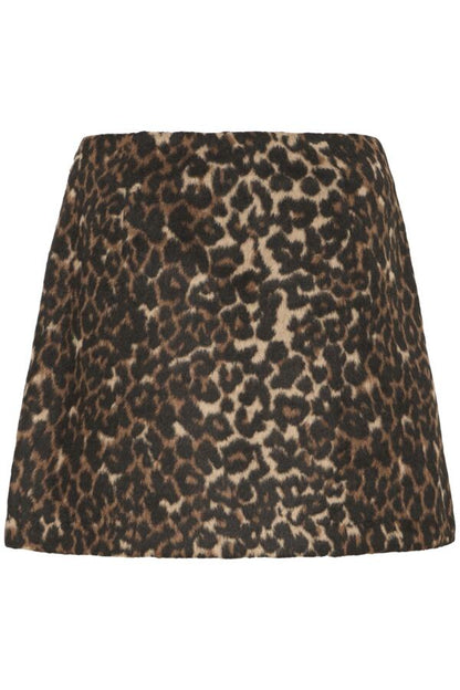 Leopard A-Line Mini Skirt