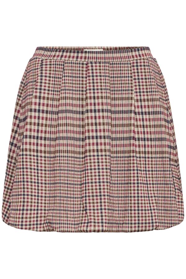 Tweed Print Bubble Hem Skirt