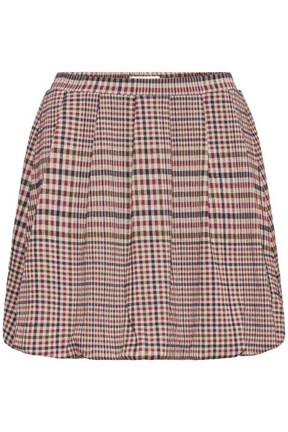 Tweed Print Bubble Hem Skirt