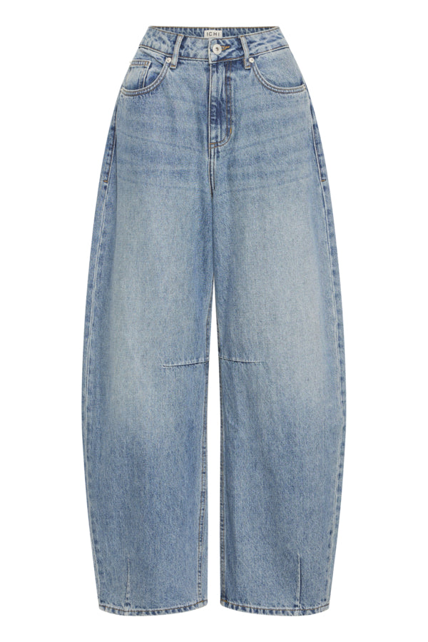 Classic Denim Barrel Leg Jeans