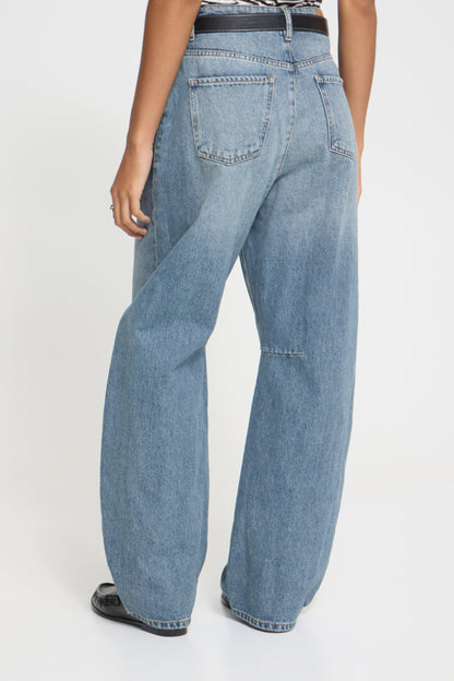 Classic Denim Barrel Leg Jeans