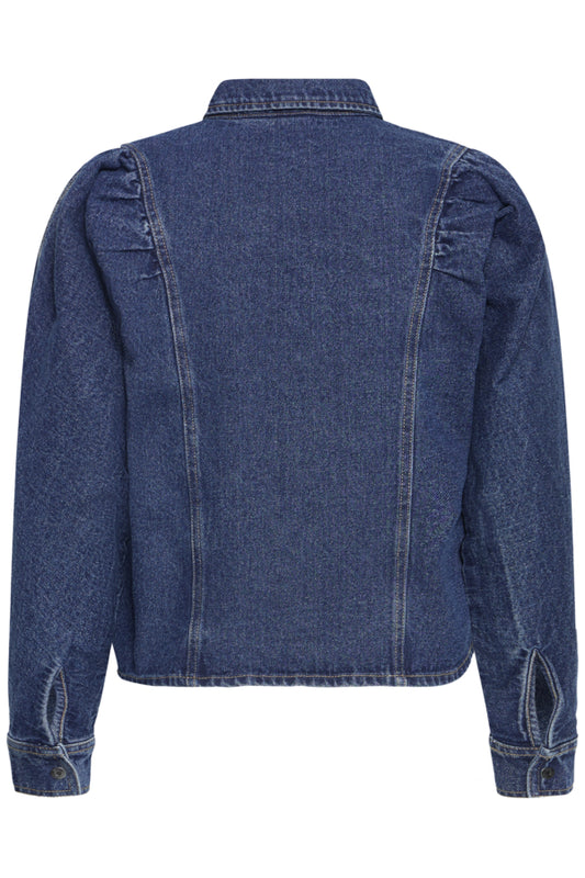 Ruched Detail Denim Shirt