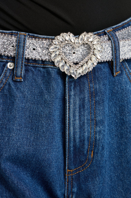 Sparkle Diamante Heart Belt