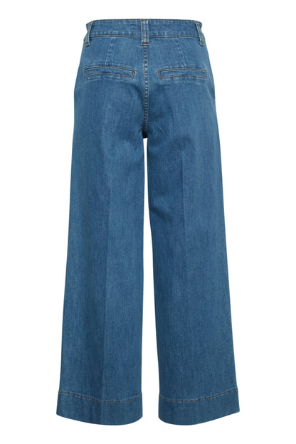 Ankle Length Wide Leg Jeans