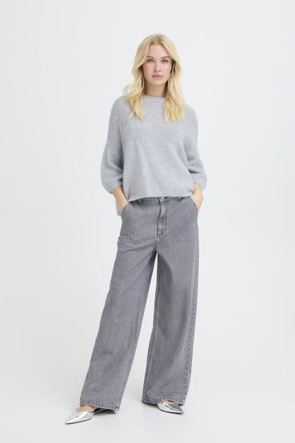 Boxy Knit Cropped Jumper