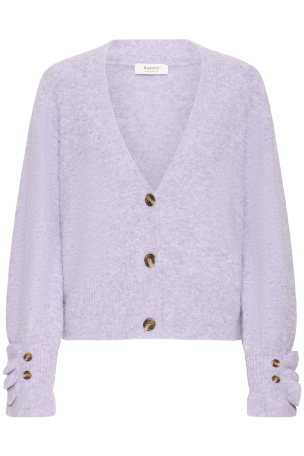 Frill Cuff Lilac Cardigan