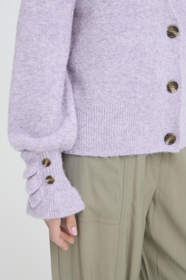 Frill Cuff Lilac Cardigan
