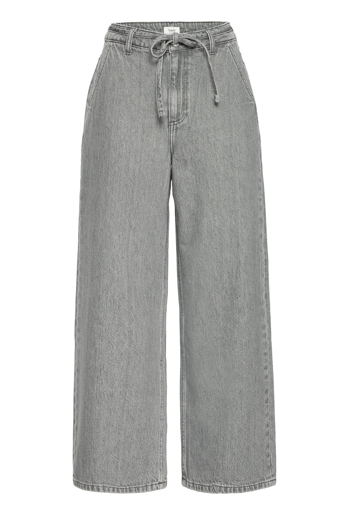 Wide Leg Grey Ankle Length Jeans
