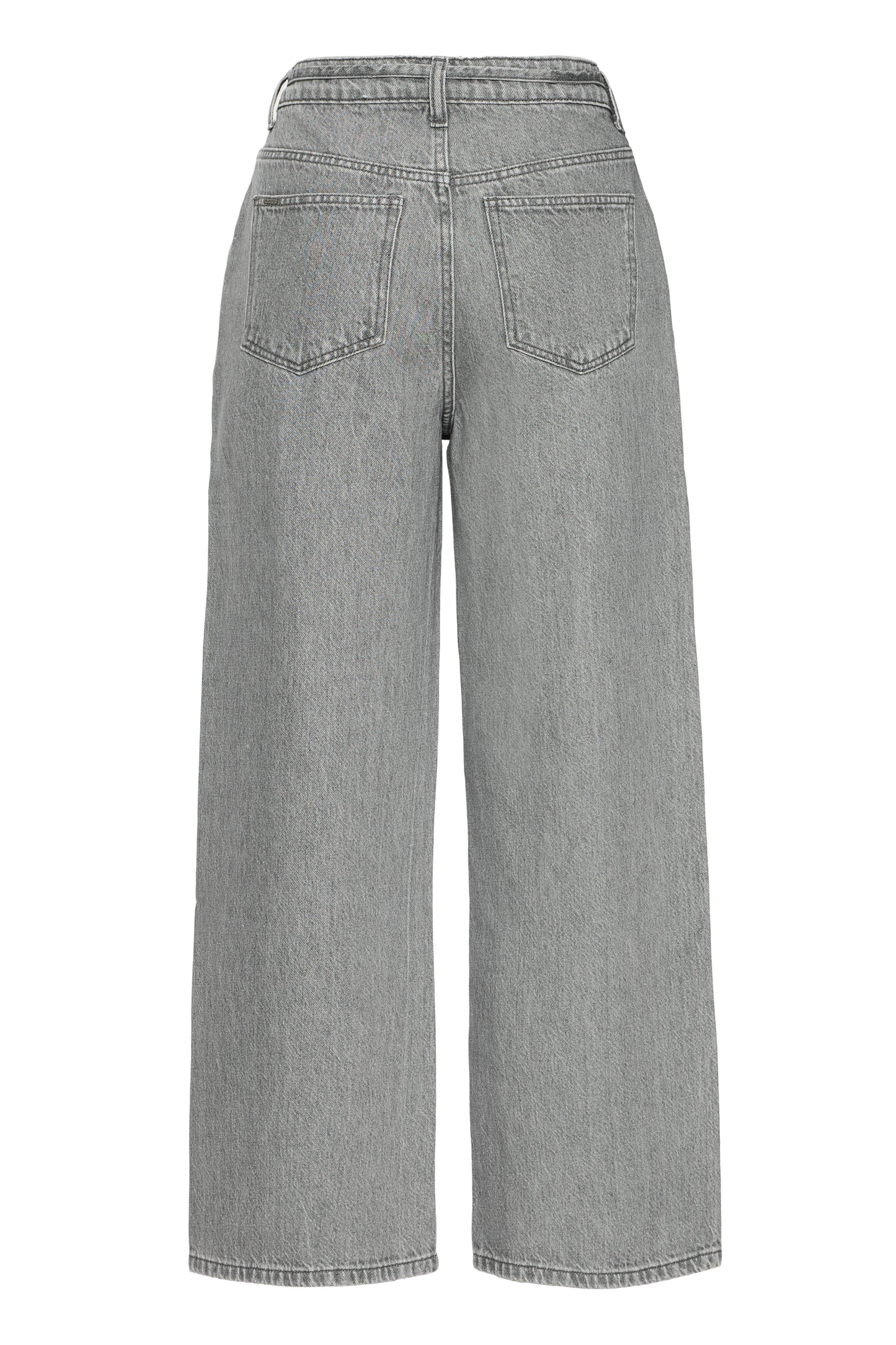 Wide Leg Grey Ankle Length Jeans