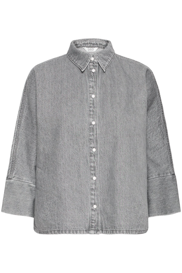 Grey Denim Shirt Jacket
