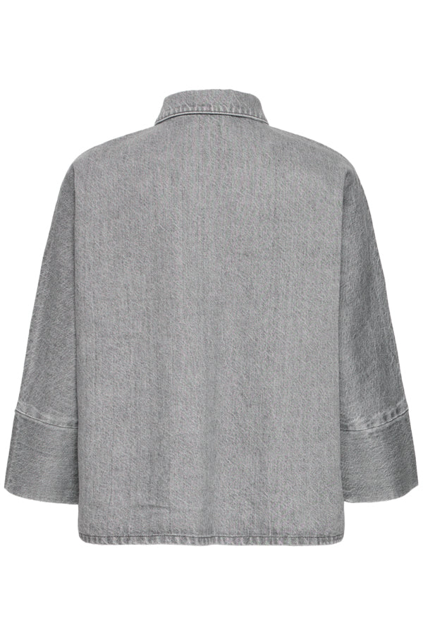 Grey Denim Shirt Jacket