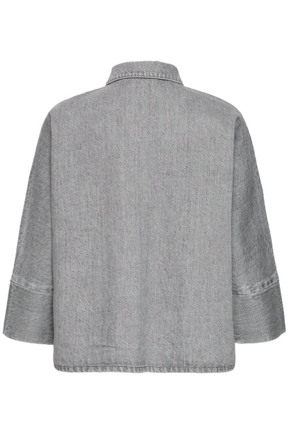 Grey Denim Shirt Jacket