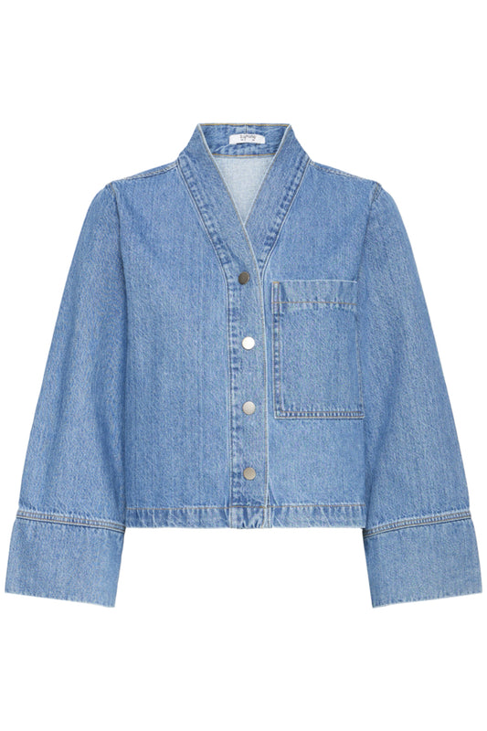 Cropped Denim Shirt