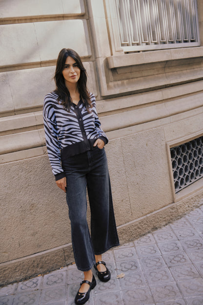 Zebra Print Cardigan