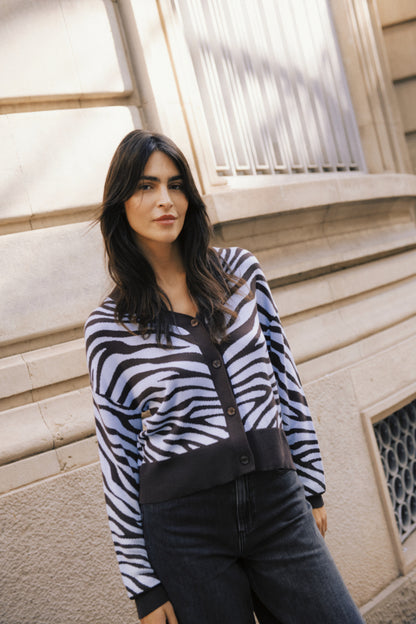 Zebra Print Cardigan