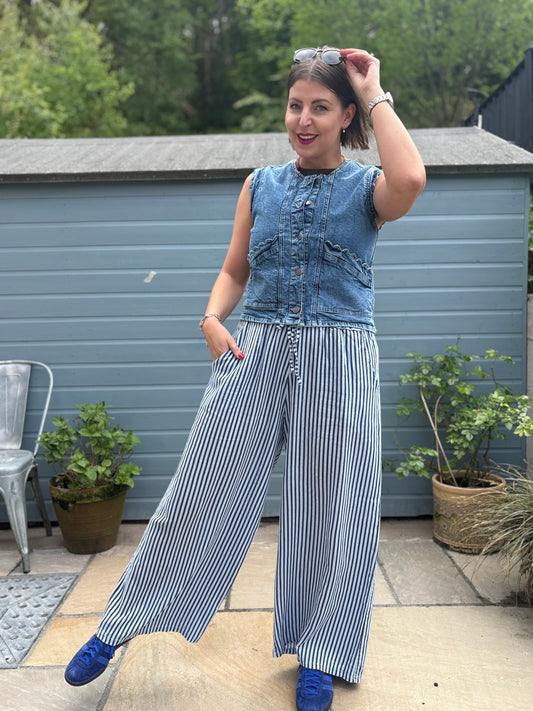 Linen Striped Trousers