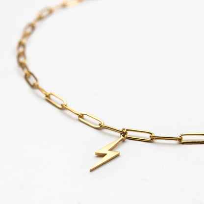 Fine Links Lightening Bolt Necklace