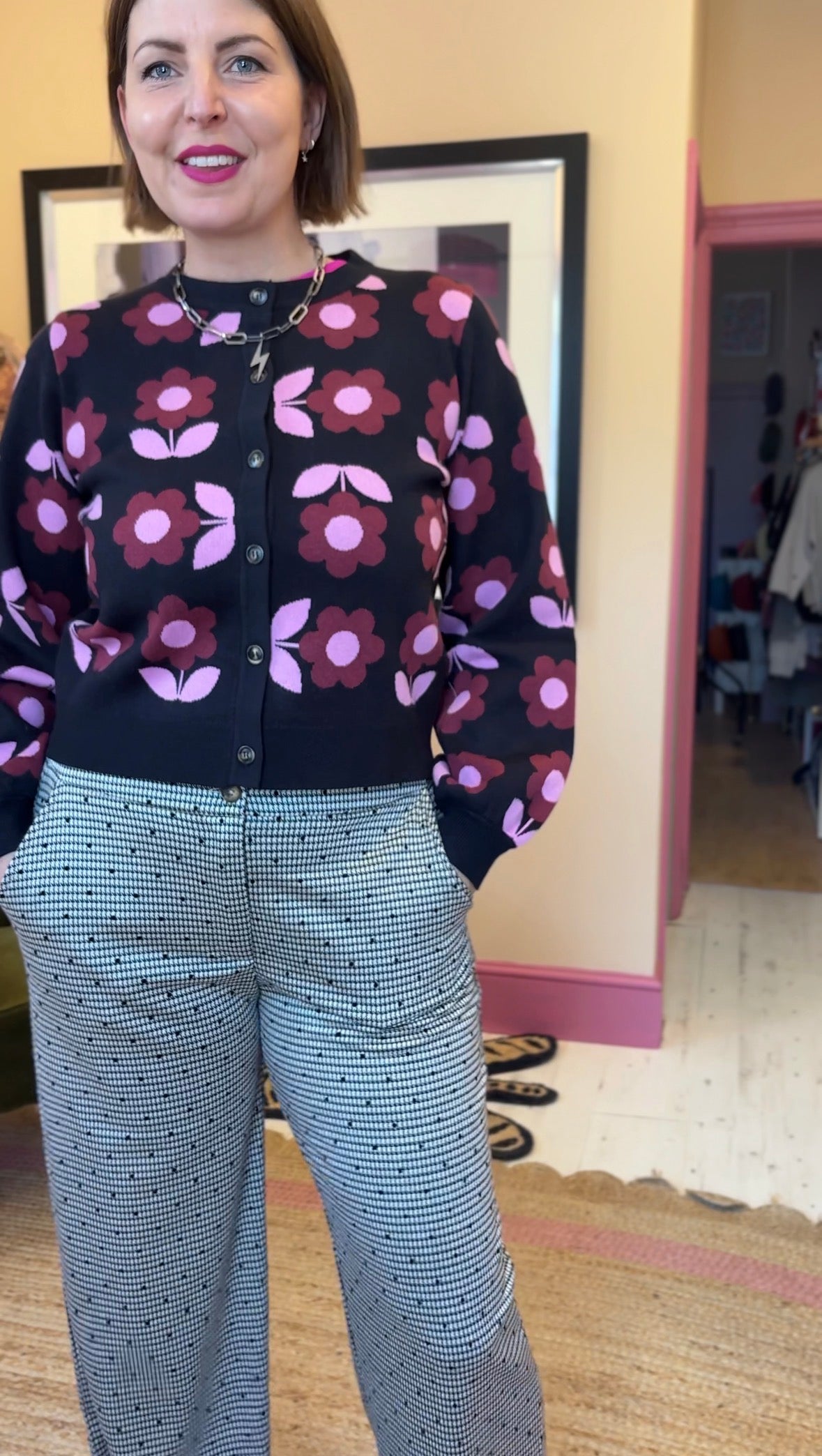 Flock Spot Tweed Trousers