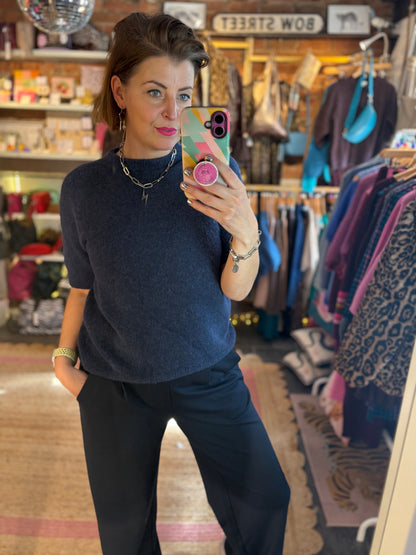 Alpaca Crew Neck Boxy Jumper