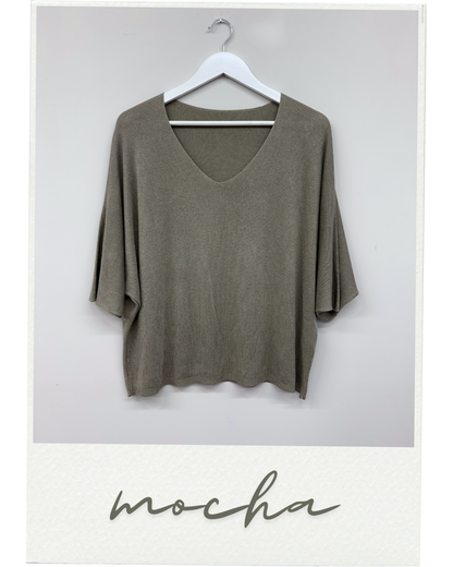 Soft Knit Batwing Top