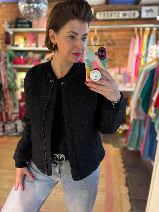 Quilted Star Bomber Jacket
