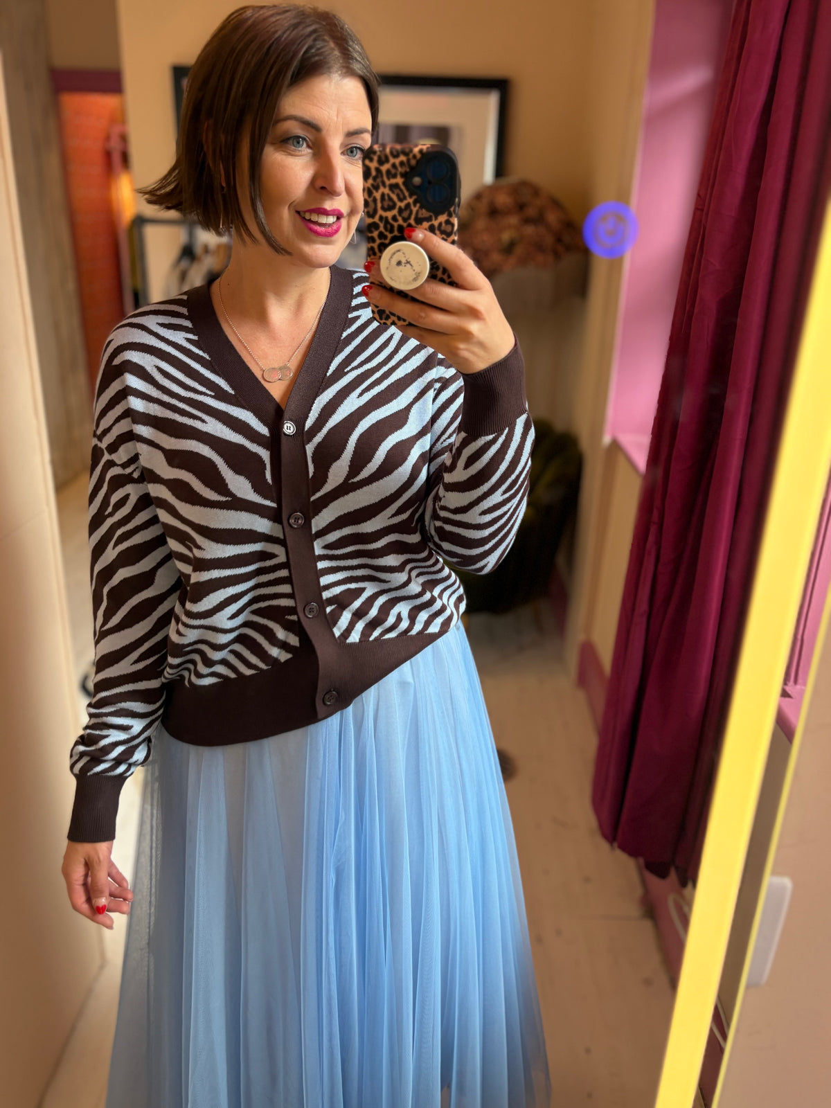 Zebra Print Cardigan
