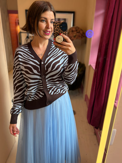 Zebra Print Cardigan