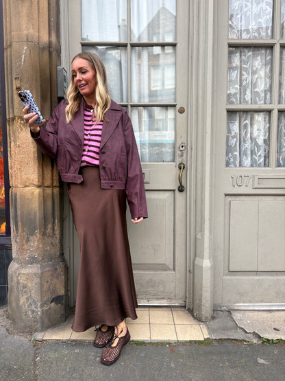 Alpaca Striped Cardigan