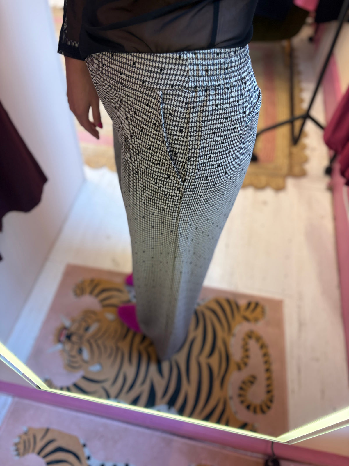 Flock Spot Tweed Trousers