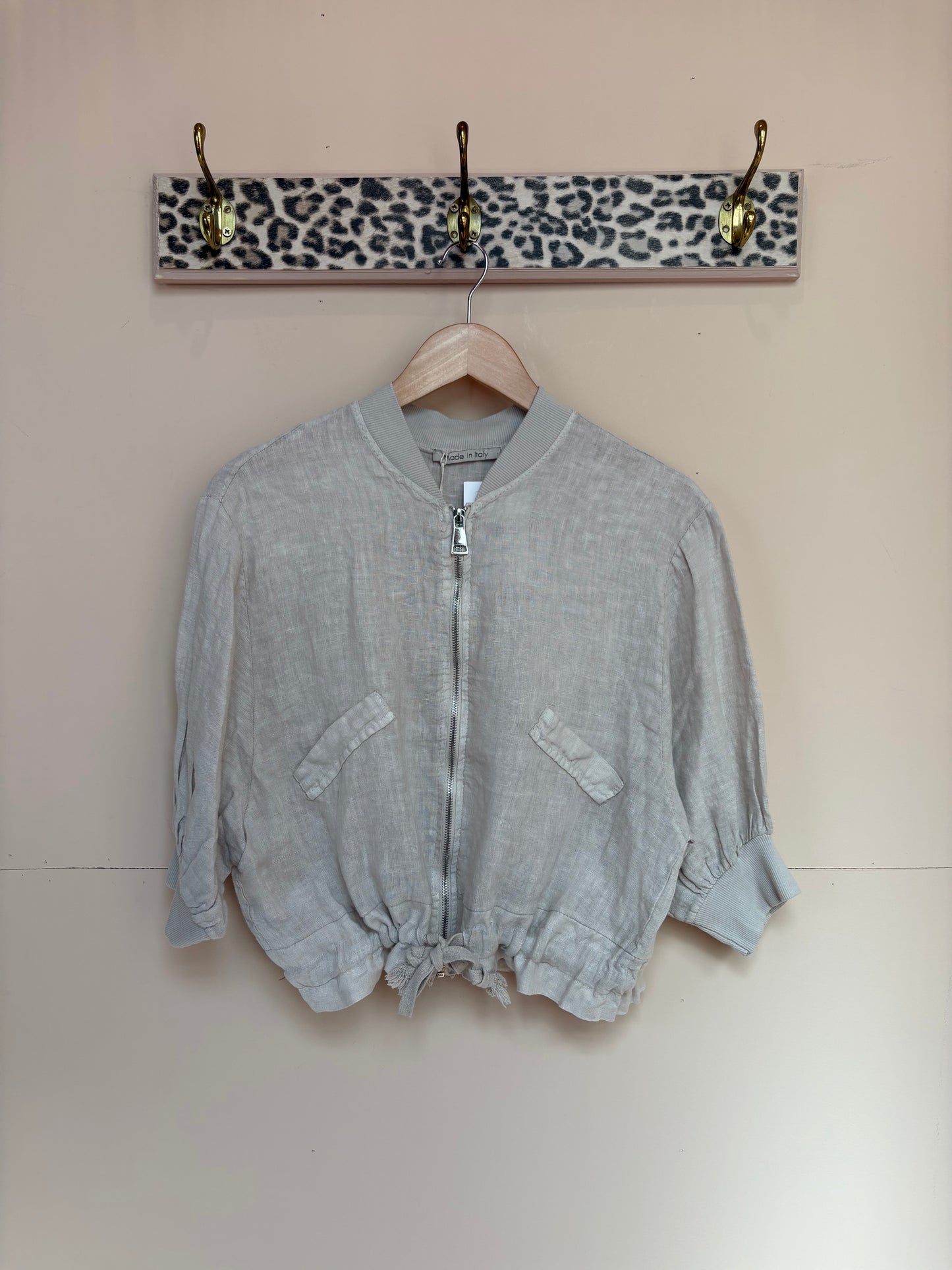 Linen Bomber Jacket