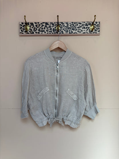 Linen Bomber Jacket