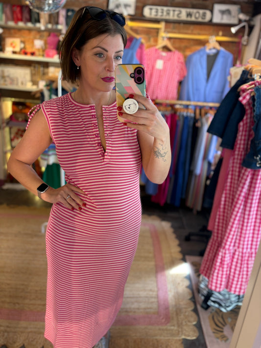 Ribbed Stripe Dress