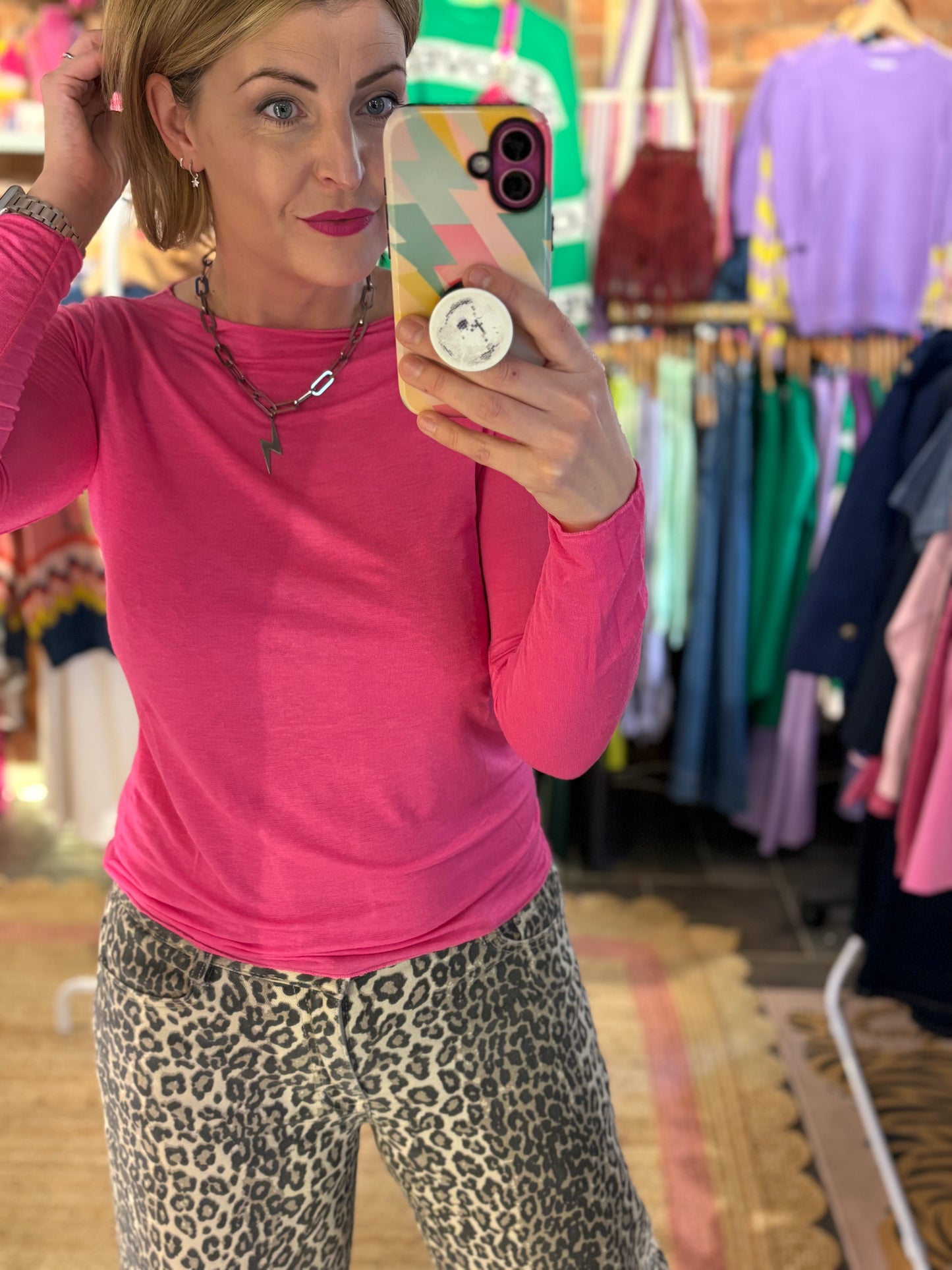 Plain Cashmere Blend Layering Top