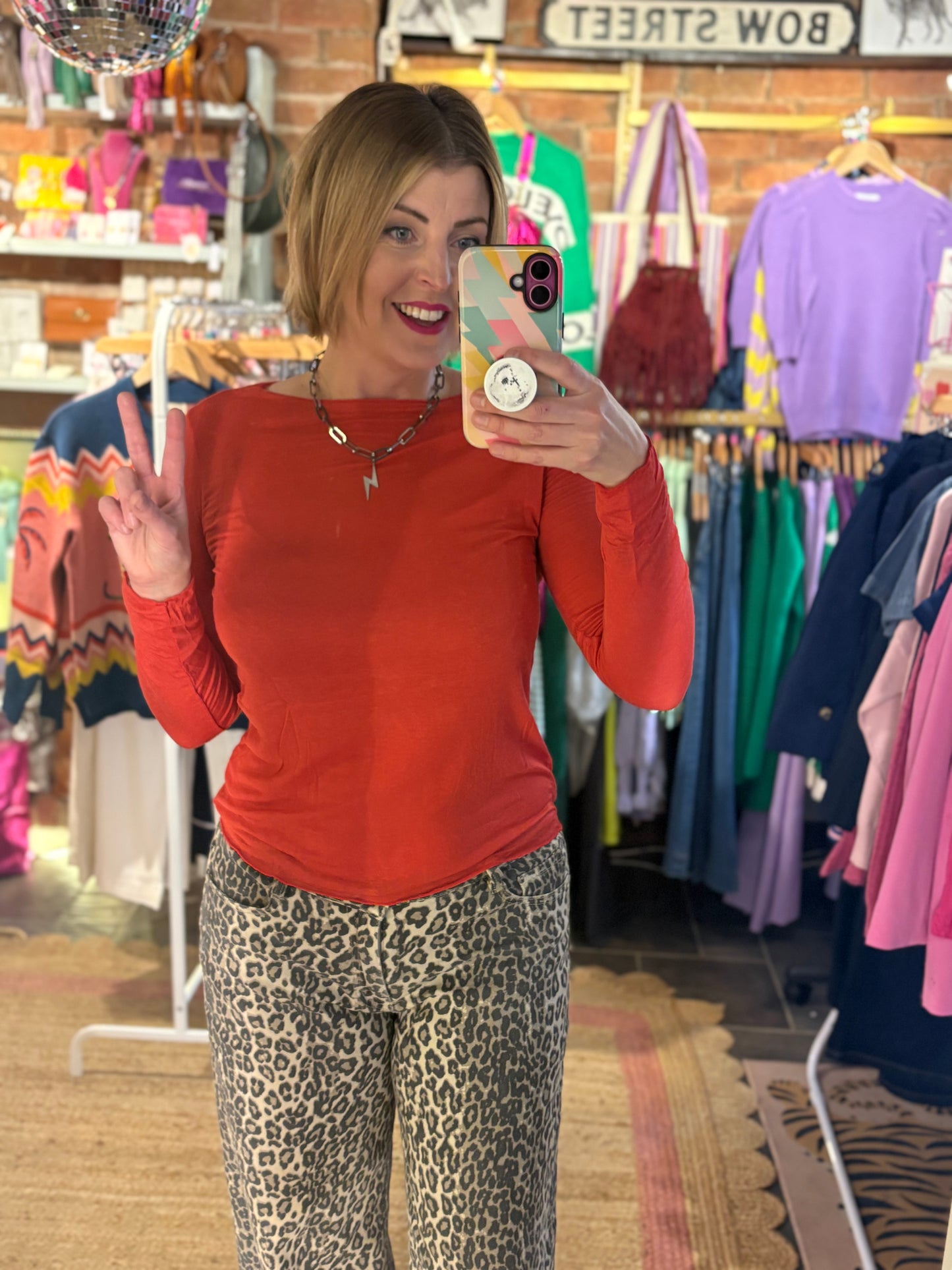 Plain Cashmere Blend Layering Top