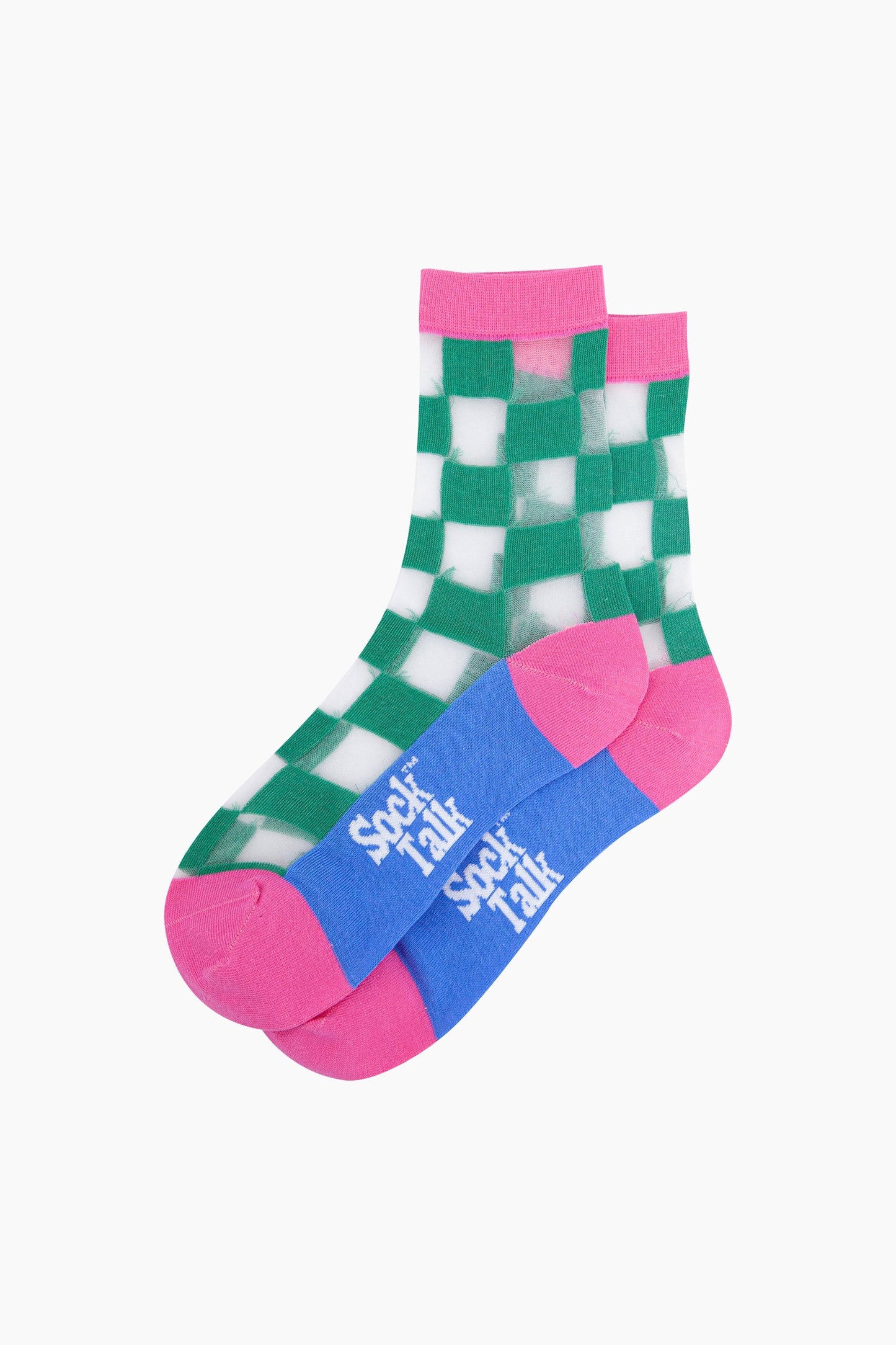 Checkerboard Sheer Socks